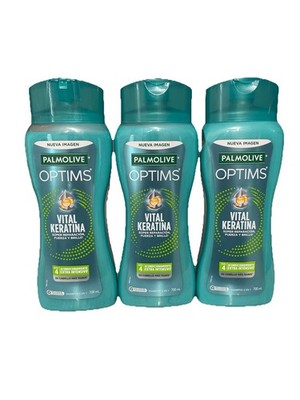 3pk Palmolive Optims Shampoo 4 EXTRA INTENSIVE Conditioning 2in1 Vital Keratina