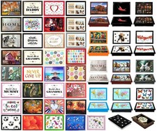 CUSHIONED LAPTRAYS LAP TRAY TV DINNER BEAN BAG PADDED CUSHION GIFT MANY DESIGNS 