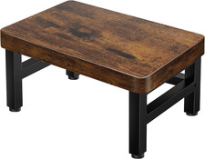 Wooden Step Stool for Adults  Kids, 480-LBS Heavy Duty with Non-Slip Rubber Fee