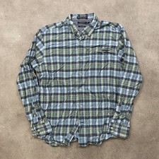 Nautica Shirt Mens Large Plaid Checkered Western Button Down Multicoloured