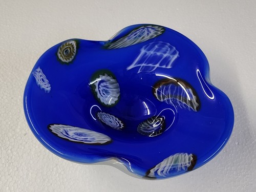 Blue Murano Fratelli Toso Bowl Original label - Picture 6 of 23