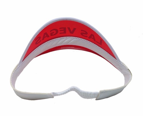 Dealer Visor Red Las Vegas Style One Size Fits Most - Expandable Headband * - Picture 2 of 2