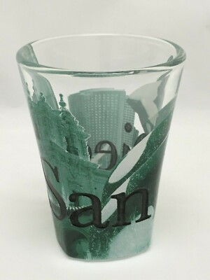 San Diego California Sunset Skyline Shot Glass By World By