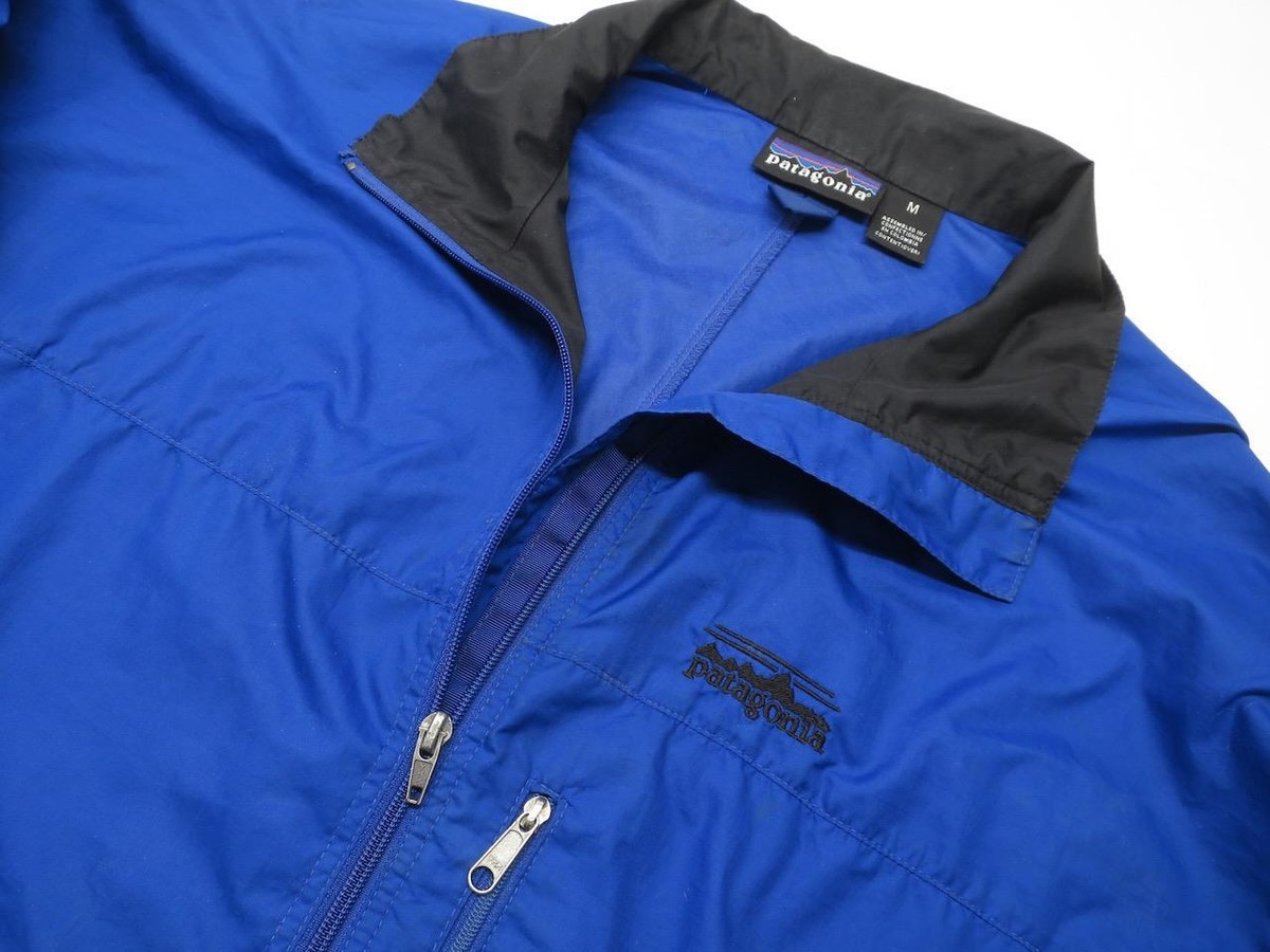 PATAGONIA men's blue full zip jacket soft shell windbreaker rain