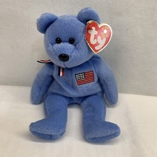 TY Beanie Baby America The Bear Blue bear