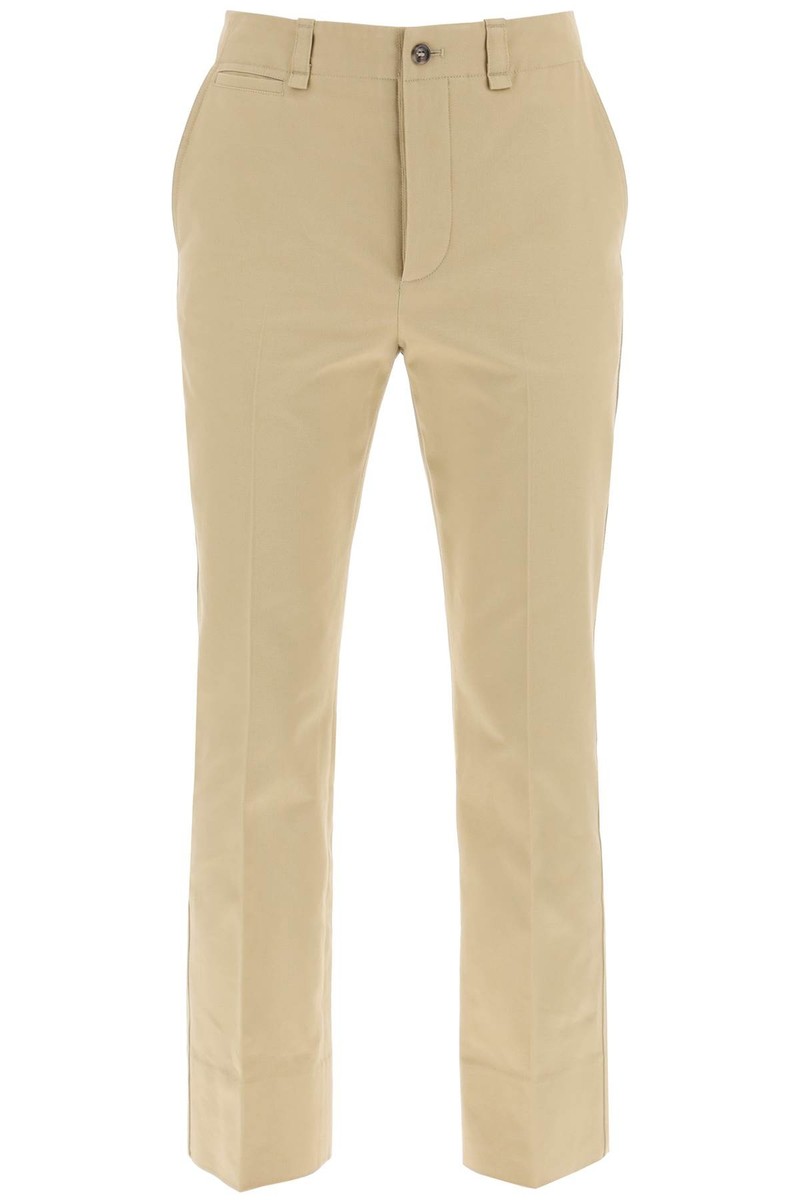 パンツ SAINT LAURENT Drill pants Beige 786680Y1A62 Cotton drill trousers SAINT LAURENT Woman Tg. 36 FR