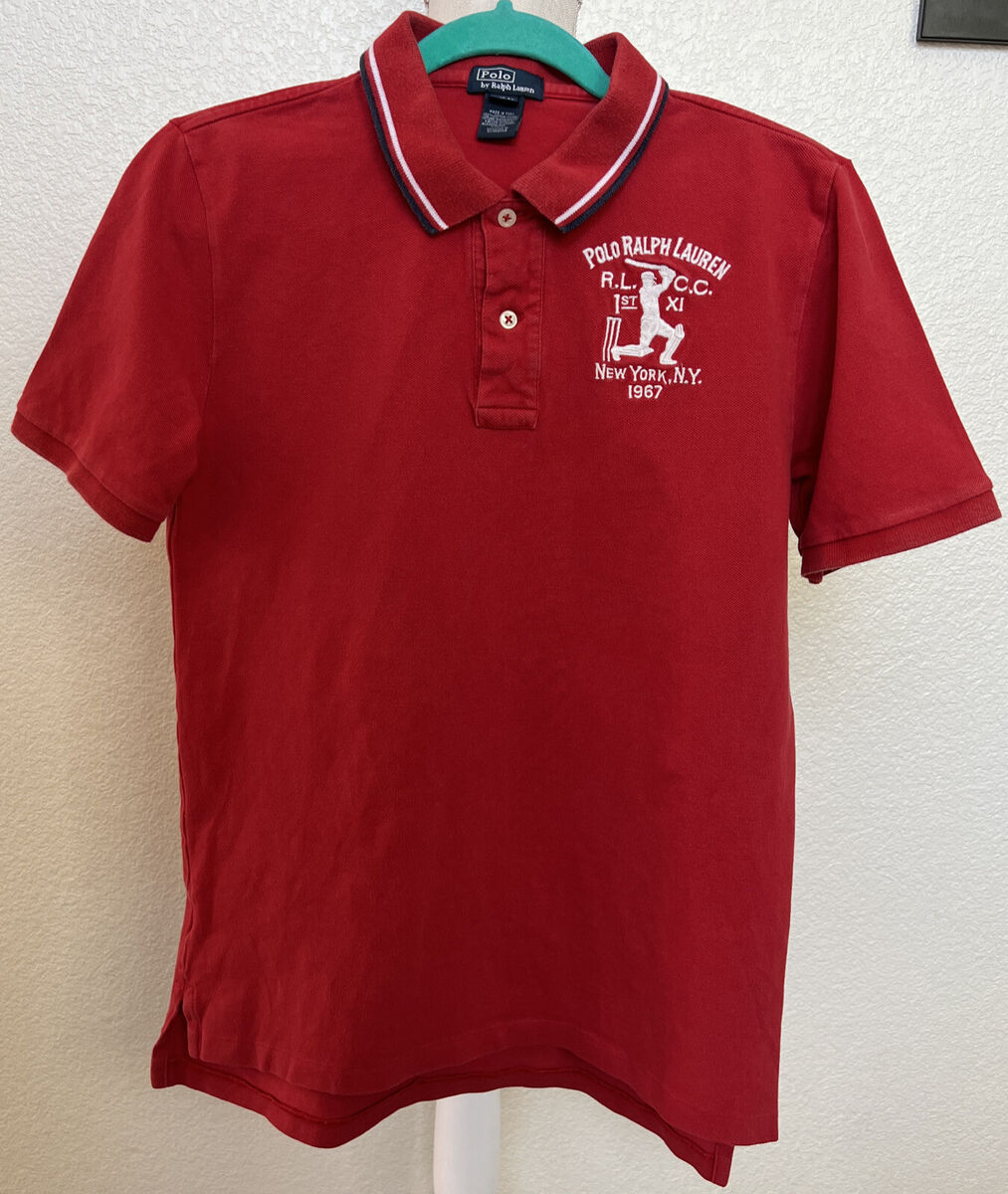 RARE Polo Ralph Lauren Cricket Club New York 1967 Red YOUTH RARE Polo Ralph Lauren Cricket Club New York 1967 Red YOUTH