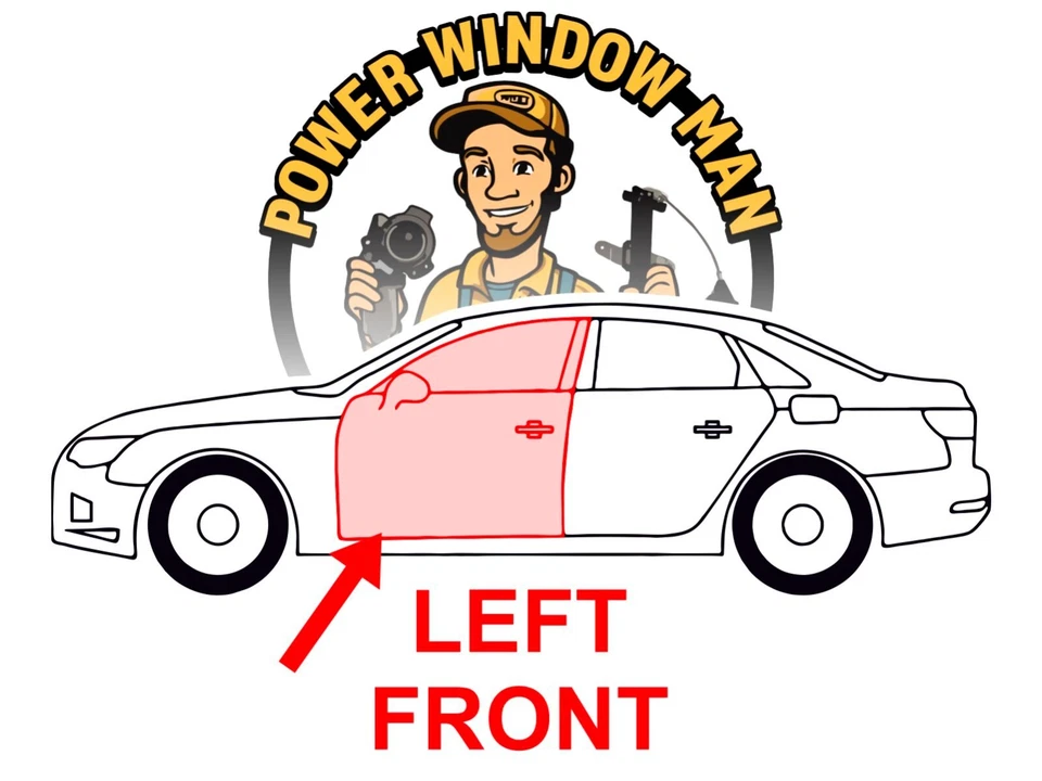 Motor de elevação de janela de energia genuíno para 2012-2019 Nissan Versa dianteiro esquerdo (2 pinos) - Imagem 2 de 4