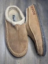 Sorel Falcon Ridge II Suede Slipper Camel Brown Indoor Outdoor Soles Mens Sz 10