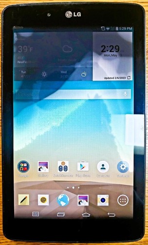 LG U.S. Cellular LG-UK410 7" Black Tablet 16GB, Works, LCD bad, Repair Special