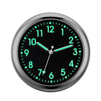 Gauge Clock Interior Quartz Analog Watch Auto Dashboard Sticky Car Luminous
