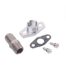 TRITDT Turbo Oil Return Aluminum Flange 3/4" Barb Fits MHI TD015 TD02 TF035