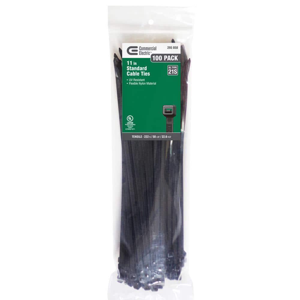 Commercial Electric Cable Tie 11 in UV Resistant Flexible