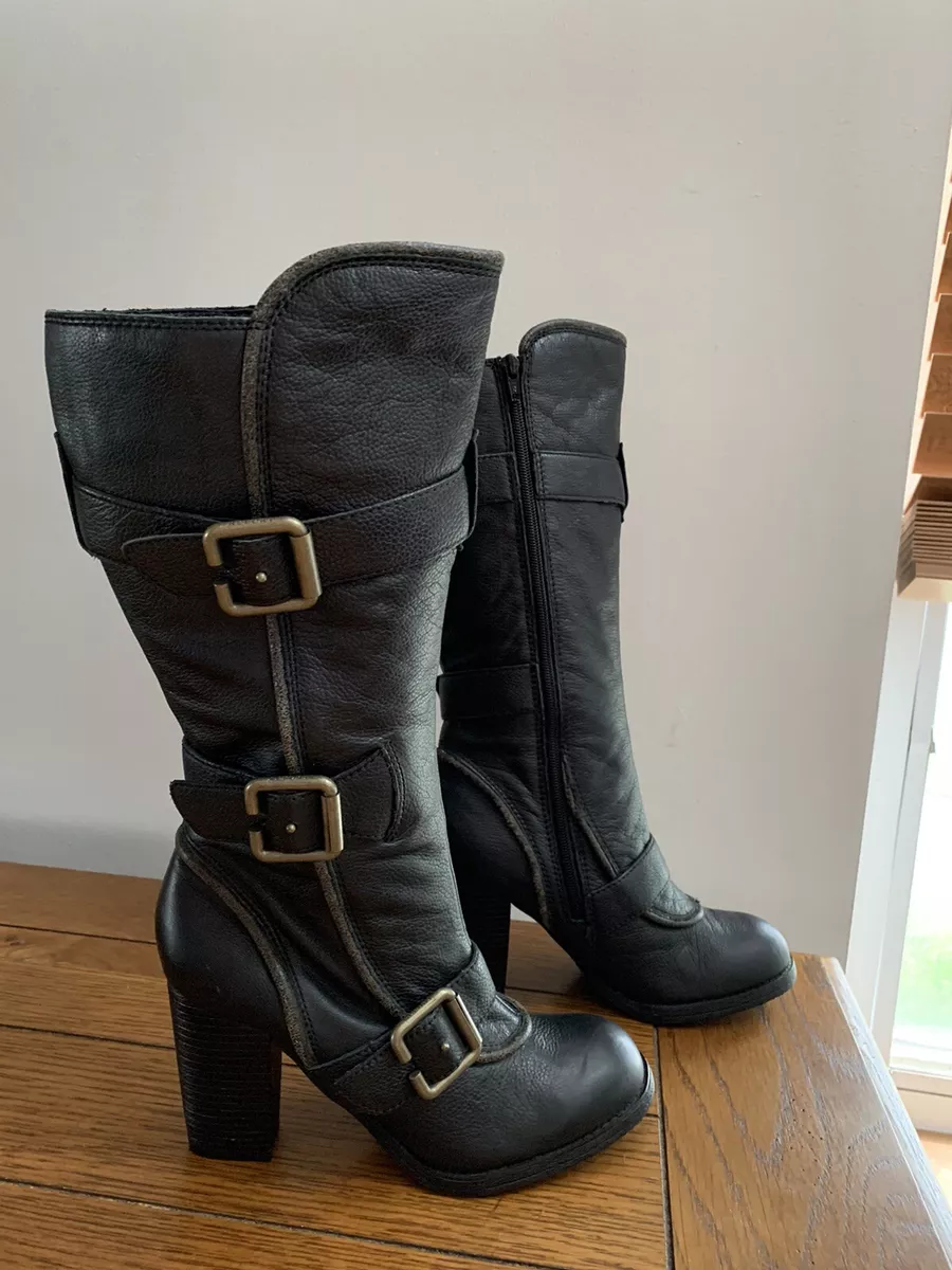 Ladies heeled motorcycle clearance boots