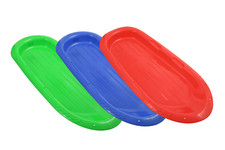 Superio 48" Toboggan Snow Sled for Kids, Durable Plastic Slider 3 Pk, Multicolor