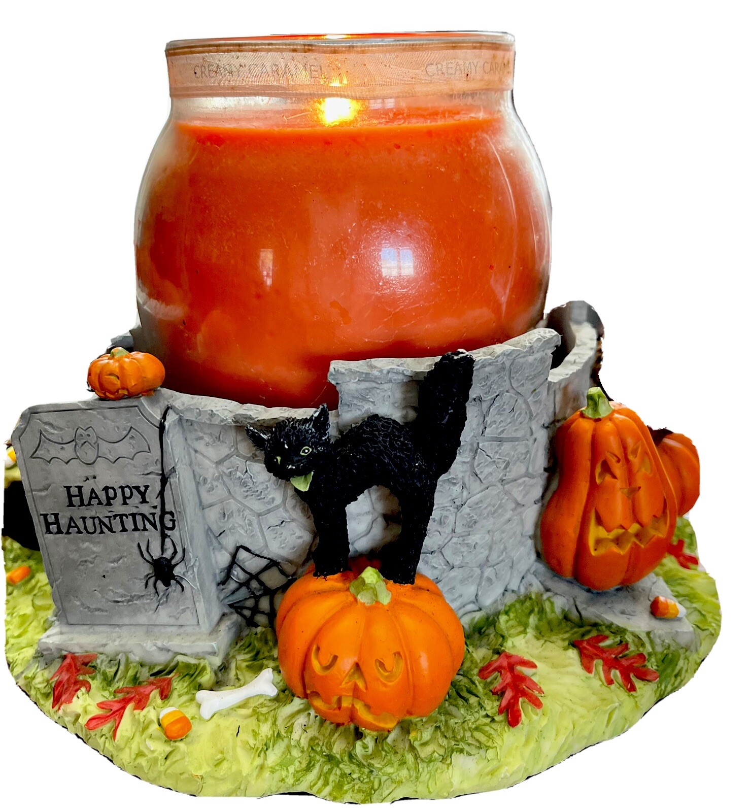 The White Barn Candle Company Halloween Themed Candle Holder Base Jack