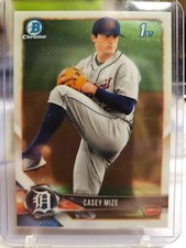 CASEY MIZE 2018 - 1st Bowman Chrome BDC-1 Detroit Tigers #1 Overall Pick