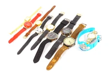 10 Watches Vintage Quartz Watch Lot Gruen Melgo Geneva Men's Women's Wristwatch