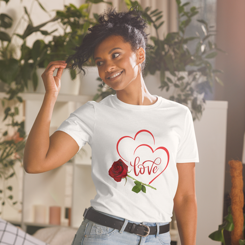 Chic Love Graphic Tee Rose, Wife Mom,Valentine's Day T gift,Love gift Women Tee - Picture 5 of 11