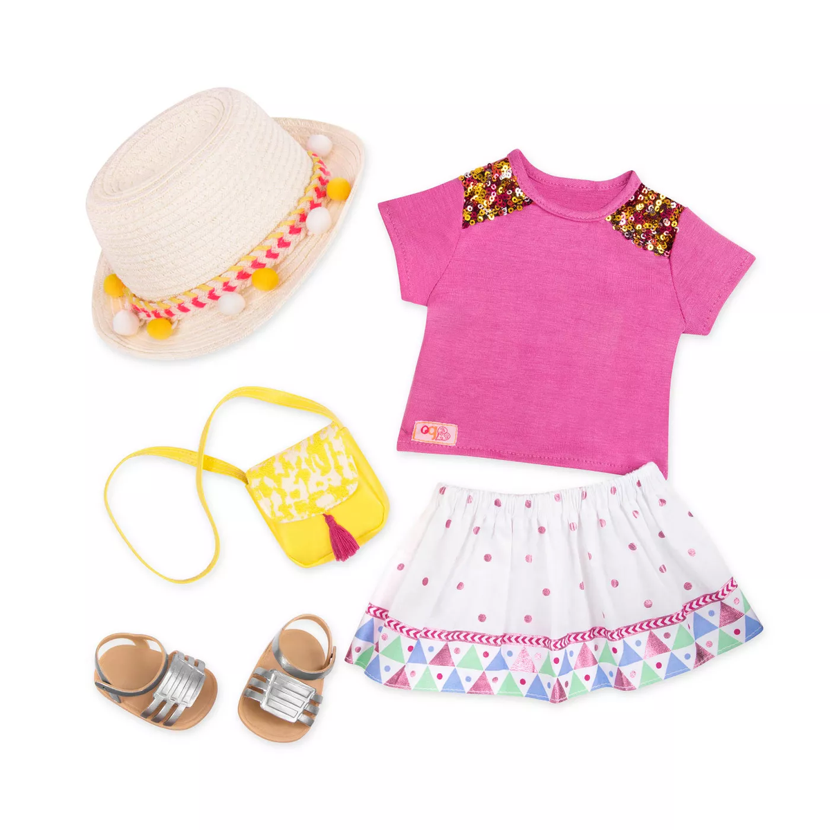 our generation holiday dress Our Generation Doll "Sarah 18 Pink & Gold Glitter Dress