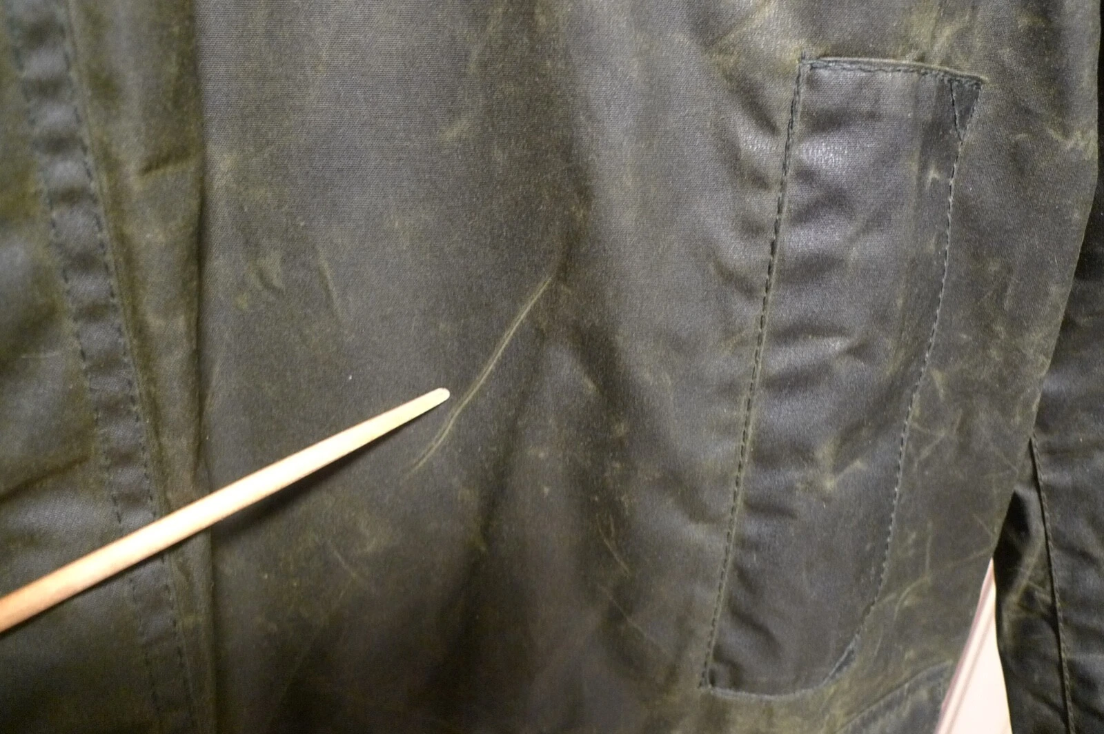 BARBOUR- A200 BORDER WAX COTTON JACKET - SAGE - MADE @ UK - EXCELLENT - 48 image 13