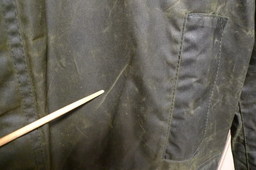 BARBOUR- A200 BORDER WAX COTTON JACKET - SAGE - MADE @ UK - EXCELLENT - 48 image 13