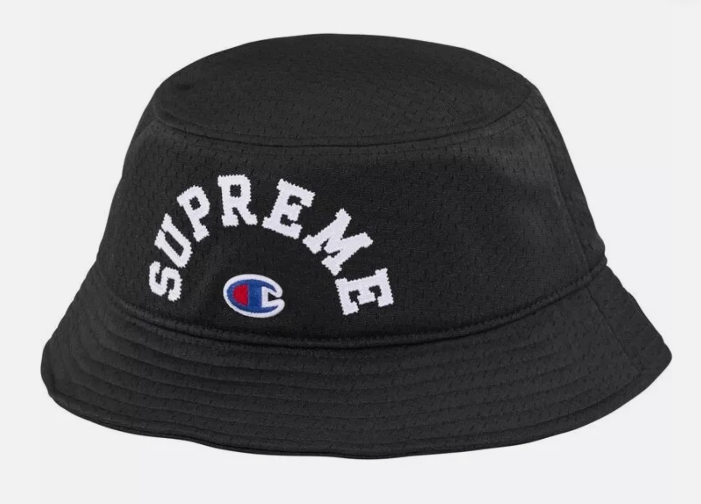 Chapeau seau concasseur maille Champion Supreme neuf noir CS7 2184BFFB1 001 TAILLE L/XL