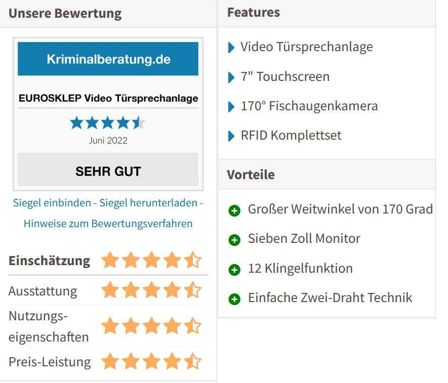 2 Familienhaus Video Türsprechanlage 2-Draht Bus Video Türklingel Sprechanlage - Bild 4 von 4