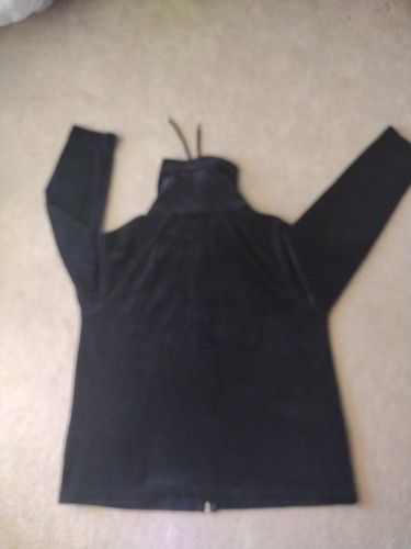 JONES NEW YORK SPORT Hoodie Womens XL Black Velvet Full Zip Sweatshirt - Picture 8 of 8