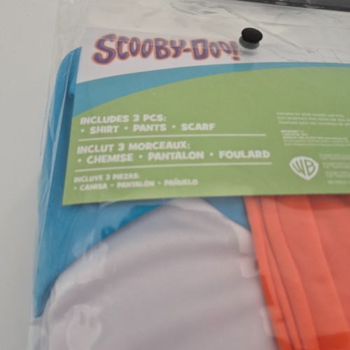 Scooby Doo Adult Plus 2XL 48-52 Fred Costume Shirt, Pants & Scarf NEW - Picture 6 of 10