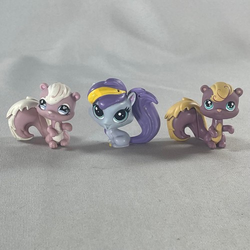 Lot of 3 Littlest Pet Shop Squirrels: #314, #999 & #910 lps hasbro verena vail