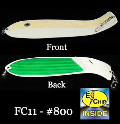 PRO-TROLL Fish N Chip 11'' #800 Fish Doctor Crushed Glow Flasher