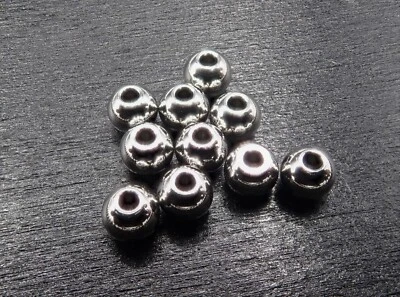 4mm Metallperle Zwischenperle Spacer Perle rund Edelstahl 1-200 Stück SB 594 - Bild 1 von 2