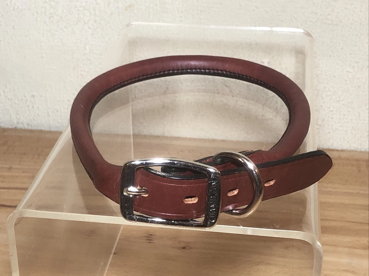 Hamilton rolled leather store dog collar
