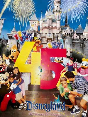 DISNEYLAND 45th ANNIVERSARY TRAVEL AGENCY POSTER SNOW WHITE