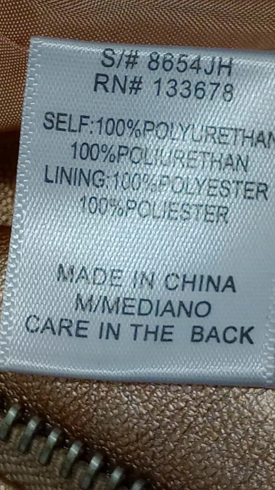 Chaqueta Love Tree Imitación Cuero Mediana Moto Motociclista Cremallera Completa Rosa-Cortada Foto 4 de 4