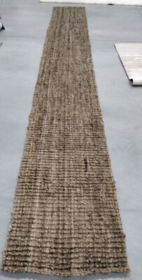 NATURAL / GREY 2'-6'' X 22' Broken Thread Rug Reduced Price 1172703764 NF447M-222