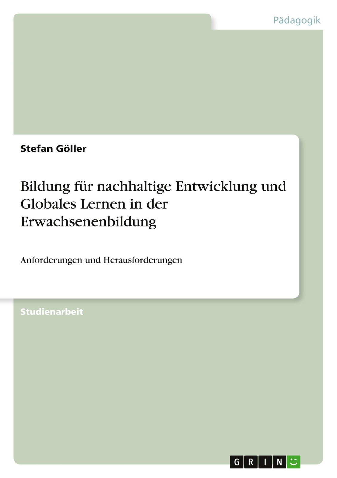 Thumbnail - Bildung Für Nachhaltige Entwicklung Und Globales Lernen In Der...