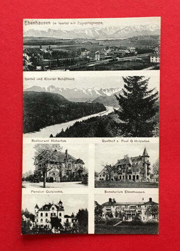 AK EBENHAUSEN bei Schäftlarn um 1925 Restaurant Hubertus, Sanatorium ( 57739