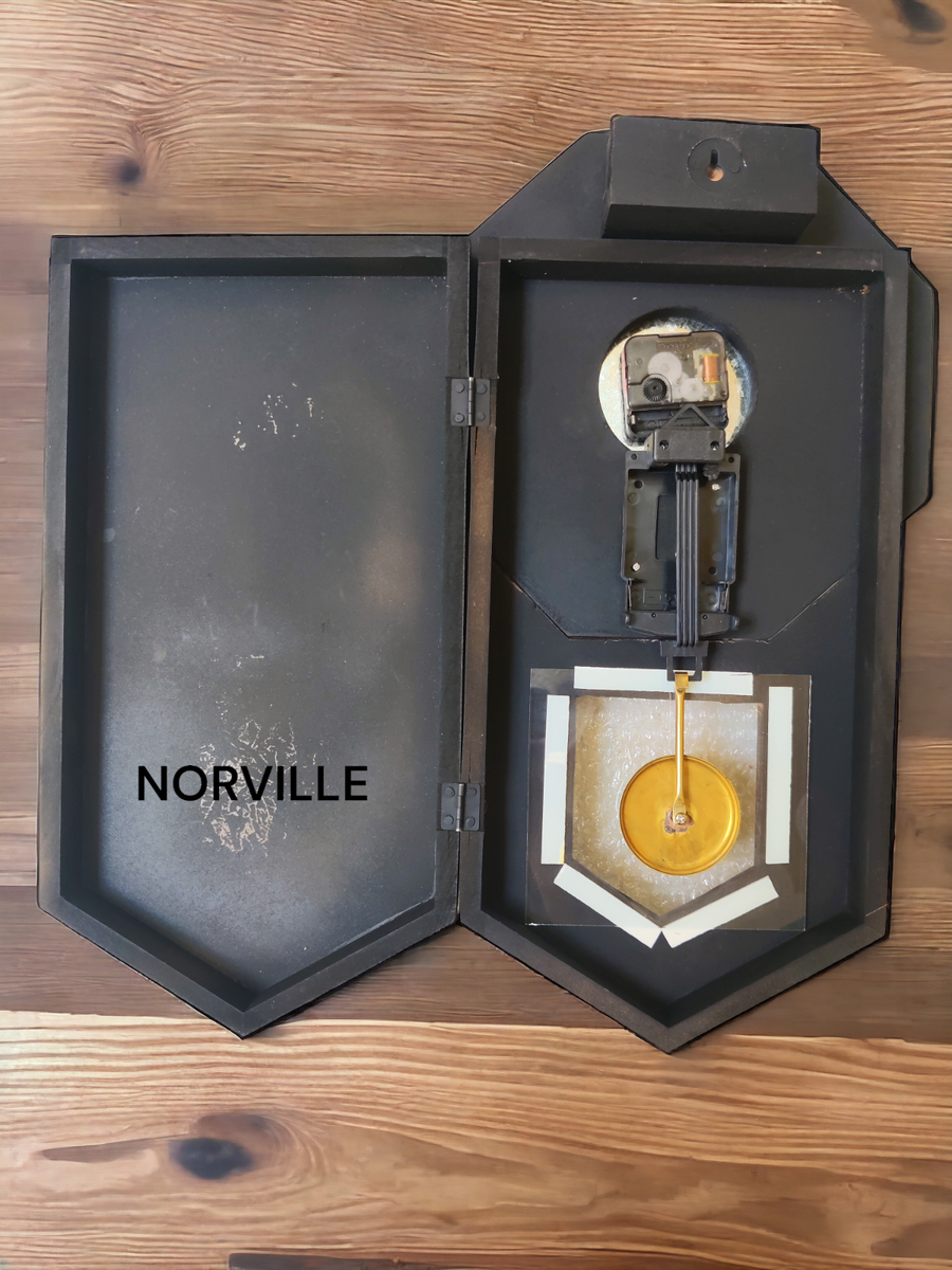 Premium Wooden and Brass Pendulum Wall Clock (50cmX30.5cm) - Dark