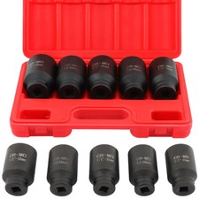 5pcs 12 Drive Deep Impact Axle Hub Socket Set 6 Point 33mm 34mm 35mm 36mm 38mm