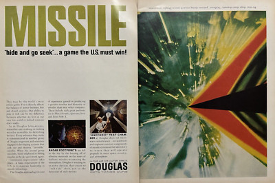 1965 Douglas Laboratories Missile Hide And Seek Anechoic Test Vintage Print Ad