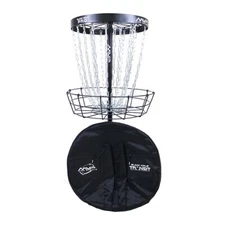 MVP Disc Golf Basket Black Hole Pro + Transit Carrying Bag Catcher Target