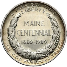 USA coin-1/2 dollar 1920-MAINE CENTENNIAL-silver-condition!