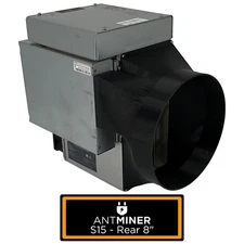 Antminer S15 T15 Rear + PSU to 8 Inch Fan Shroud Adapter Silencer Cooling Crypto