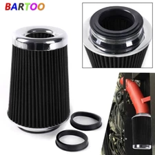 Universal Clamp On Cone High Flow Air Intake Filter 9" Tall 3" 3.5" 4" Inlet