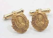Great Vintage Yellow Gold Filled 50th Liberty Mutual Mens Cufflinks