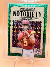 2024 Panini Mosaic - Notoriety Green Mosaic Prizm #19 Jayden Daniels (RC)