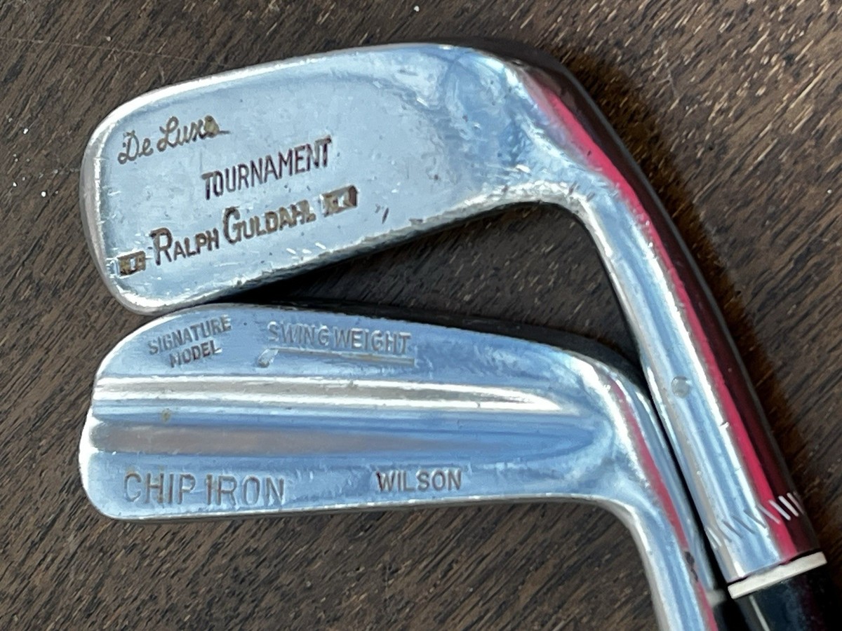 1940's Ralph Guldahl Golfcraft Golf Irons, 2-9, Chip Iron