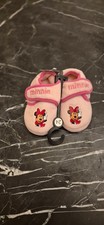 Disney Minnie Mouse Shoes Toddler Size 24 Beige Pink Slip On Winter Sneaker